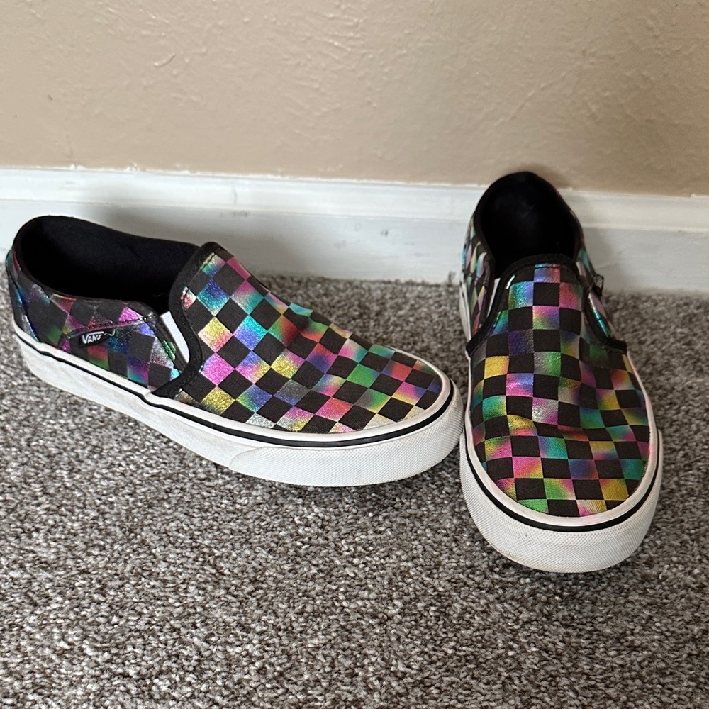 Vans Kids Colorful Checkered Sneakers